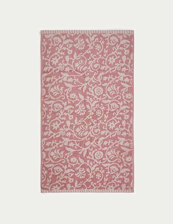 Pure Cotton Woodblock Floral Towel