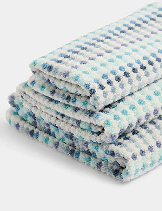 Pure Cotton Spotty Striped Towel
