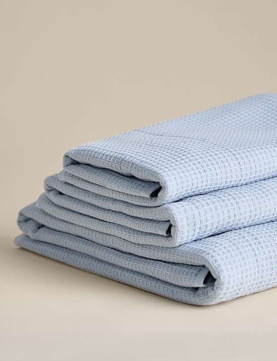 Pure Cotton Reverse Waffle & Terry Towel