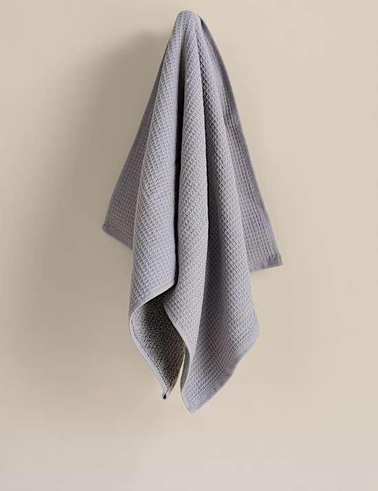 Serviette 100 % coton &agrave; motif gaufr&eacute;