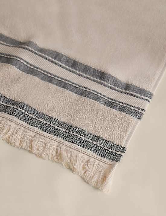 Cotton Rich Fringed Border Towel