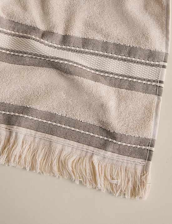 Cotton Rich Fringed Border Towel
