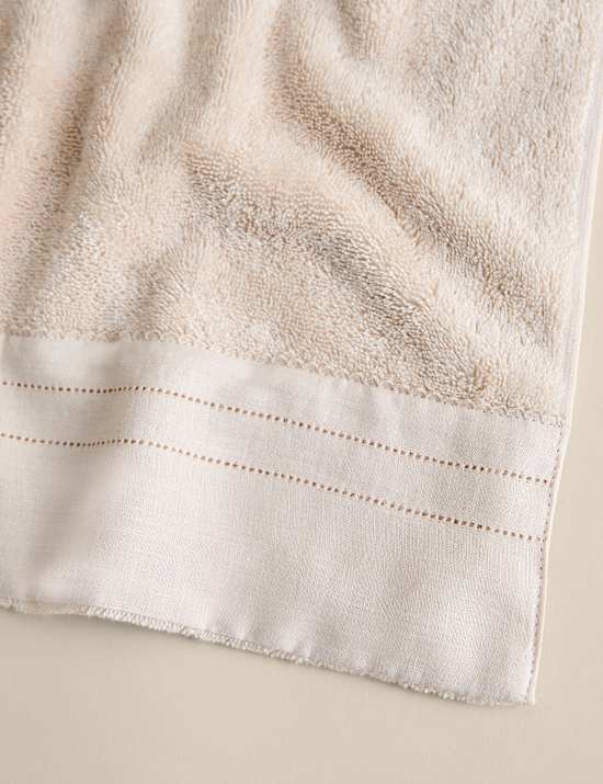 Pure Cotton Linen Border Towel