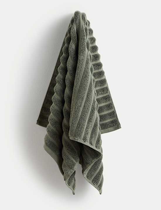 Pure Cotton Super Plush Ribbed Bath Towel