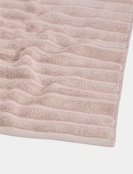 Pure Cotton Super Plush Ribbed Bath Towel