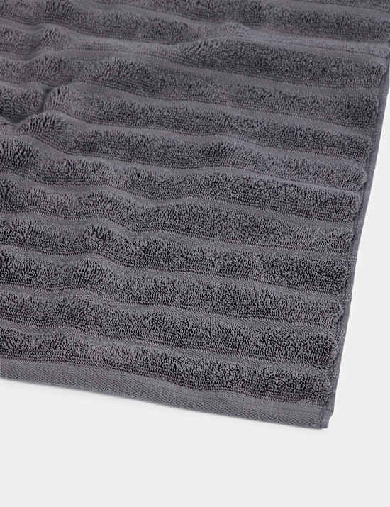 Pure Cotton Super Plush Ribbed Bath Towel