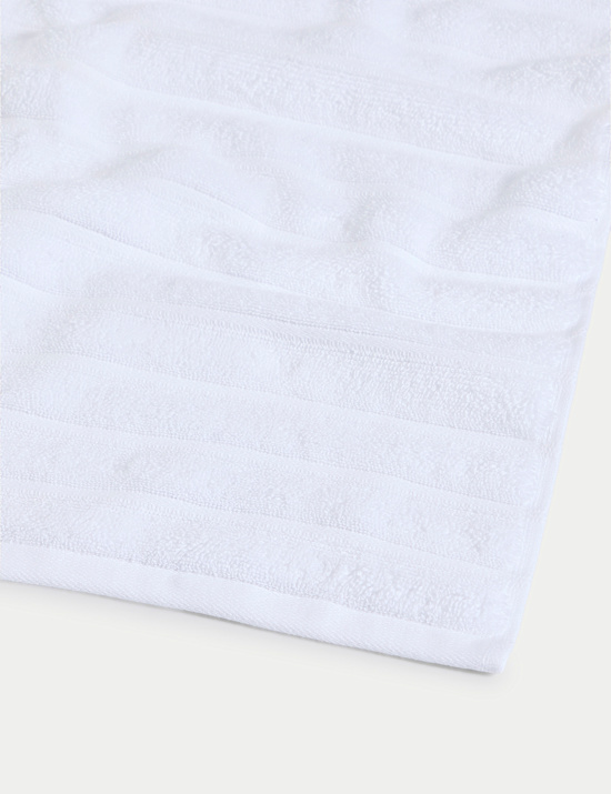 Pure Cotton Super Plush Ribbed Bath Towel