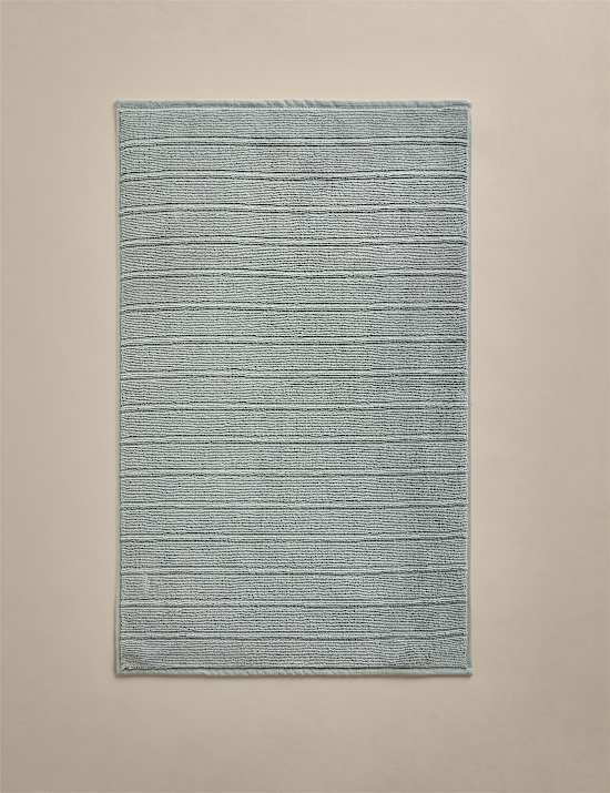 Egyptian Cotton Striped Non Slip Bath Mat