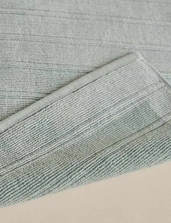 Egyptian Cotton Striped Non Slip Bath Mat