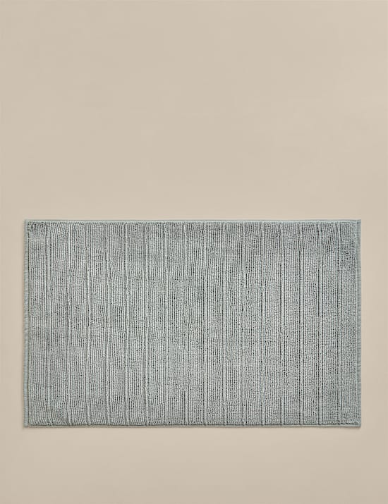 Egyptian Cotton Striped Non Slip Bath Mat