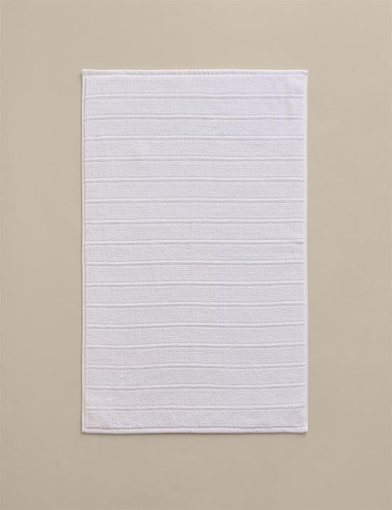 Egyptian Cotton Striped Non Slip Bath Mat
