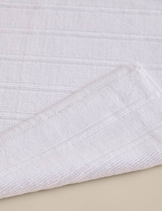 Egyptian Cotton Striped Non Slip Bath Mat