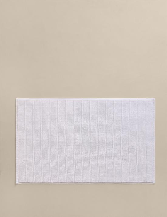 Egyptian Cotton Striped Non Slip Bath Mat