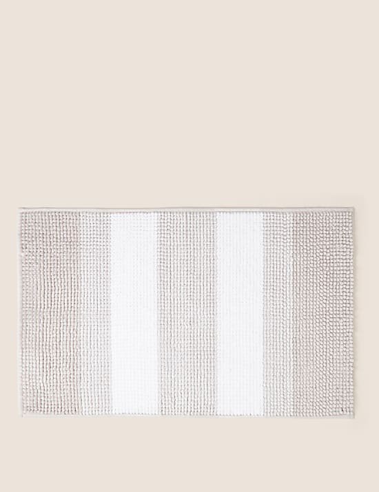 Badmat met bolletjes en strepen