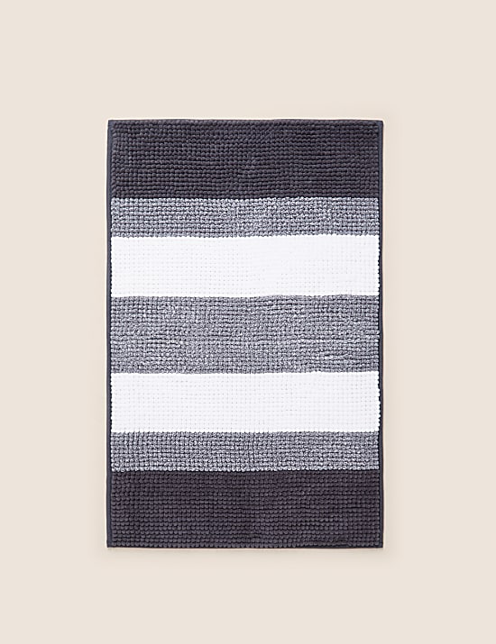Bobble Striped Bath Mat