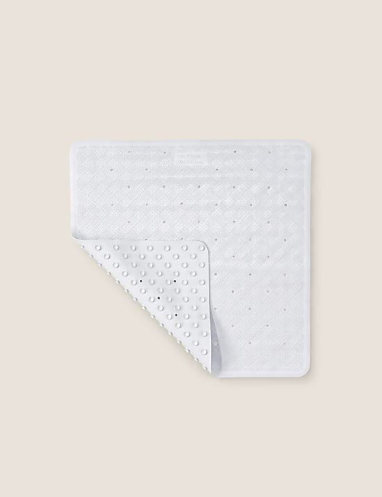 Τετράγωνο αντιολισθητικό χαλάκι ντους από καουτσούκ