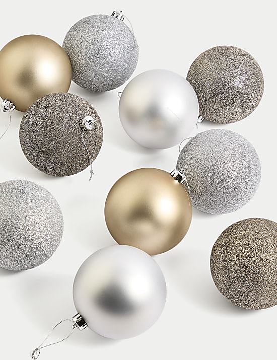 10pk Oversized Baubles