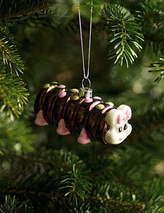 Glass Connie the Caterpillar Tree Decoration