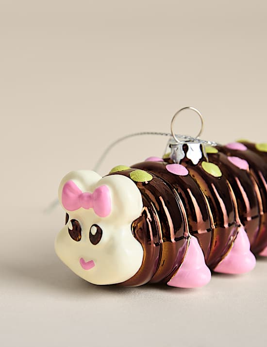 Glass Connie the Caterpillar Tree Decoration