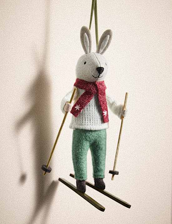 Felt Hanging Skiing Rabbit Decoration