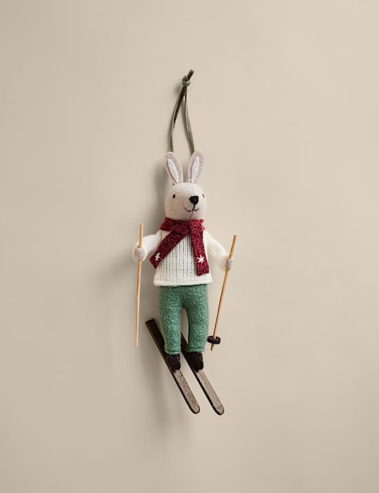 Felt Hanging Skiing Rabbit Decoration