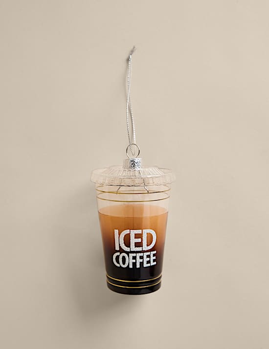 Glass Novelty Iced Coffee Bauble