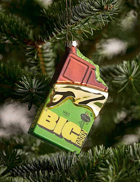 Glass M&S Big Daddy Pistachio Bar Ornament