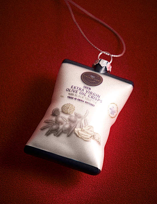 Glass Truffle Crisps Novelty Bauble