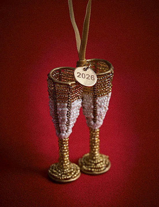 Beaded Appliqu&eacute; Hanging Engagement Decoration