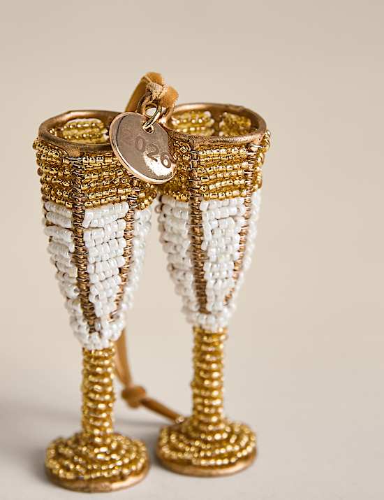 Beaded Appliqu&eacute; Hanging Engagement Decoration