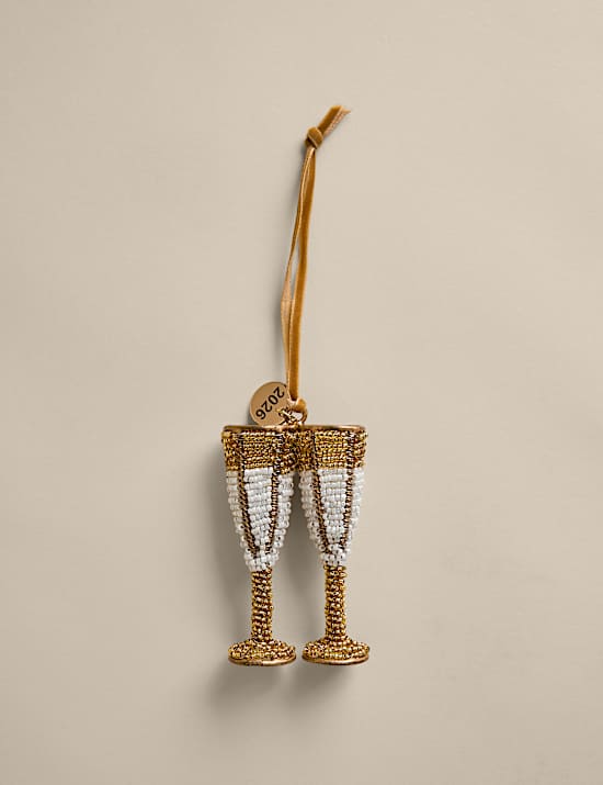Beaded Appliqu&eacute; Hanging Engagement Decoration