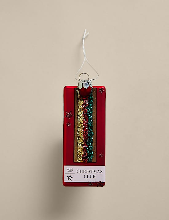 Glass Christmas Sandwich Decoration