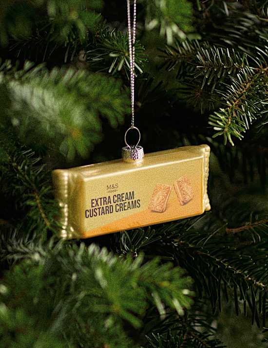 Glass Custard Creams Tree Decoration