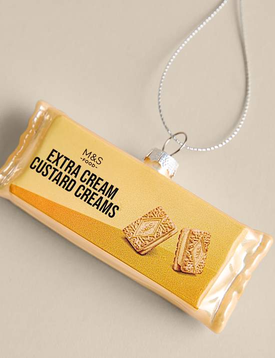 Glass Custard Creams Tree Decoration