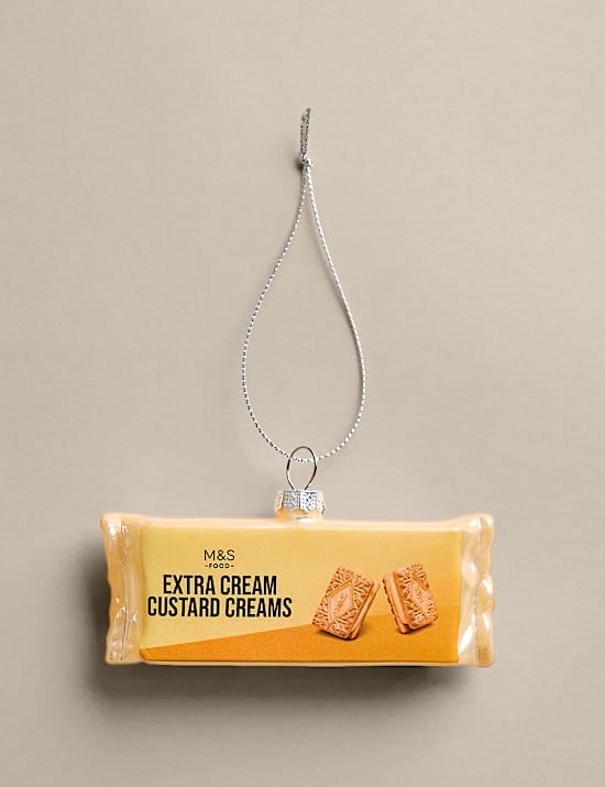 Glass Custard Creams Tree Decoration
