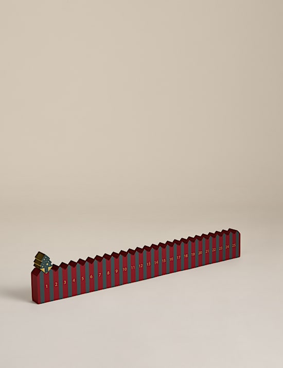 Wooden Stripe Tree Advent Calendar