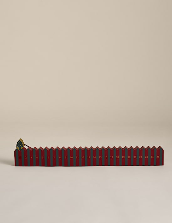 Wooden Stripe Tree Advent Calendar