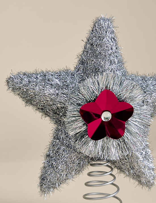 Tinsel Star Tree Topper