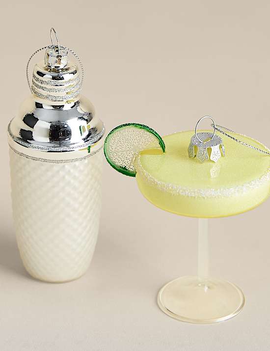 2 Pack Glass Hanging Cocktail Decorations