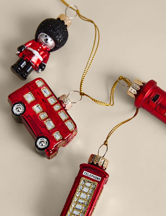 Cluster of 4 Mini London Icon Decorations
