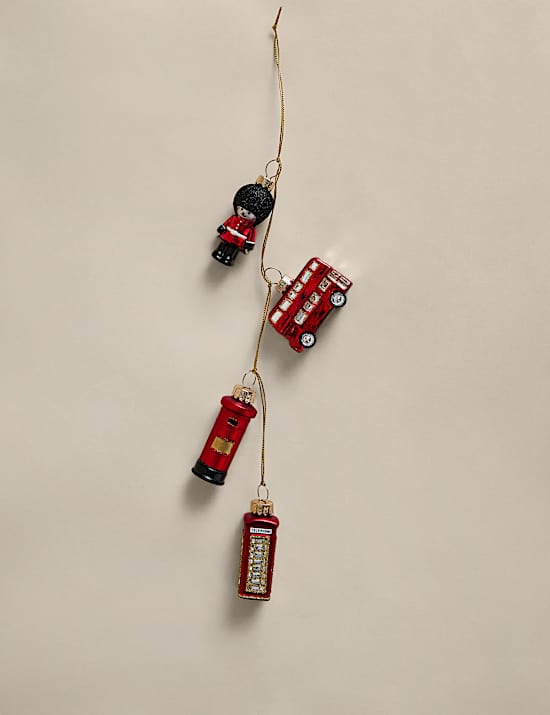 Cluster of 4 Mini London Icon Decorations