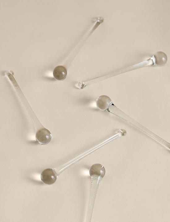 6 Pack Glass Droplet Decorations