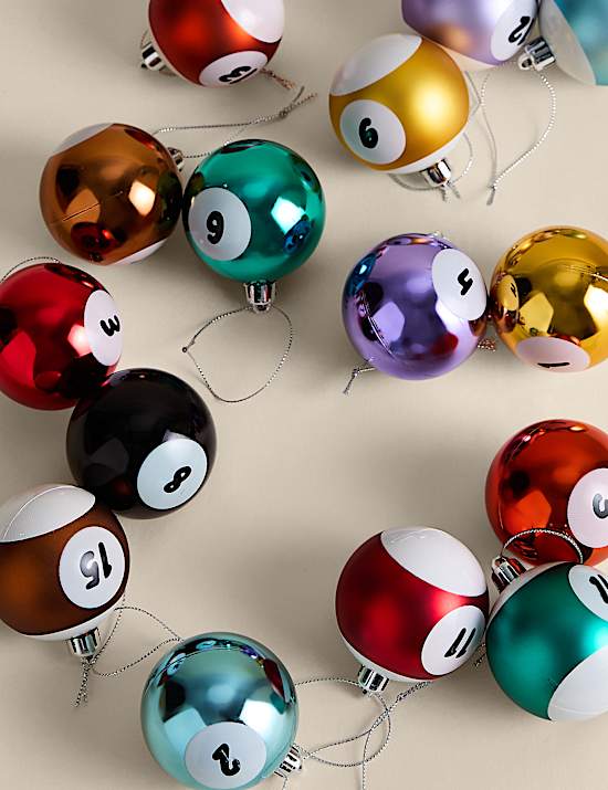 15 Pack Shatterproof Pool Baubles