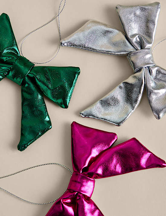 3 Pack Metallic Bows