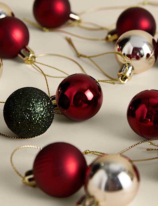 49 Pack Mini Shatterproof Baubles