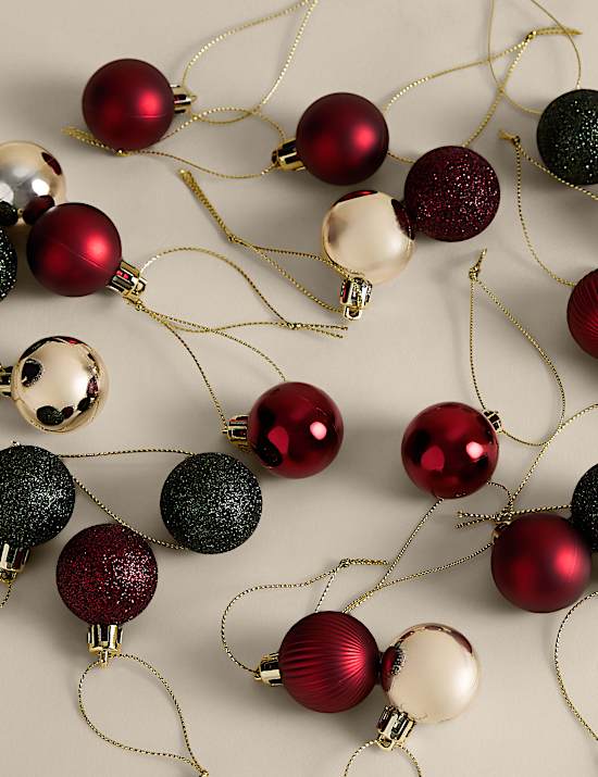 49 Pack Mini Shatterproof Baubles