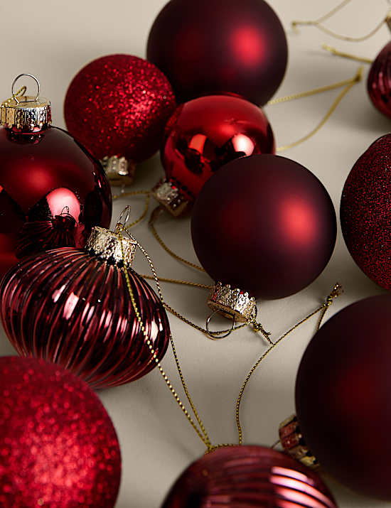 50 Pack Glass Baubles