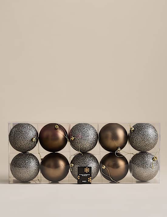 10 Pack Oversized Shatterproof Baubles