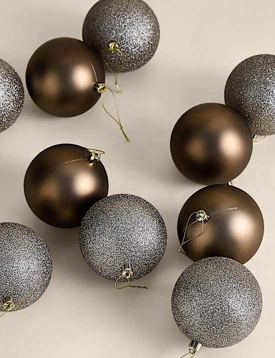 10 Pack Oversized Shatterproof Baubles