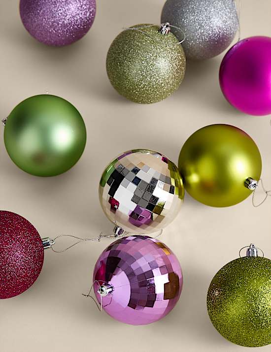 10 Pack Oversized Shatterproof Baubles